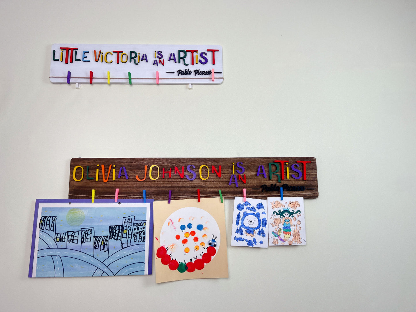 Personalized Kids Artwork Display