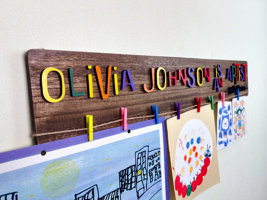 Personalized Kids Artwork Display