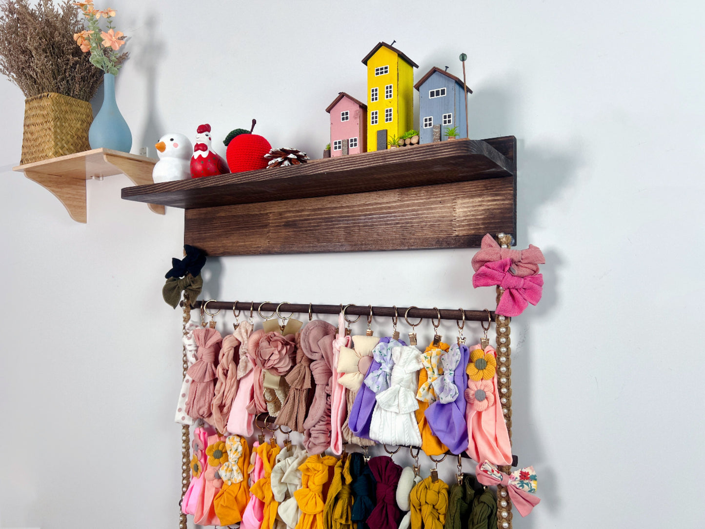 Personalized Headband And Bow Holder With Shelf