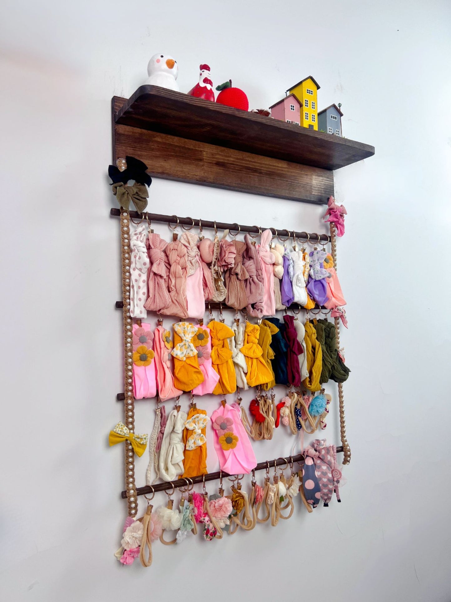 Personalized Headband And Bow Holder With Shelf