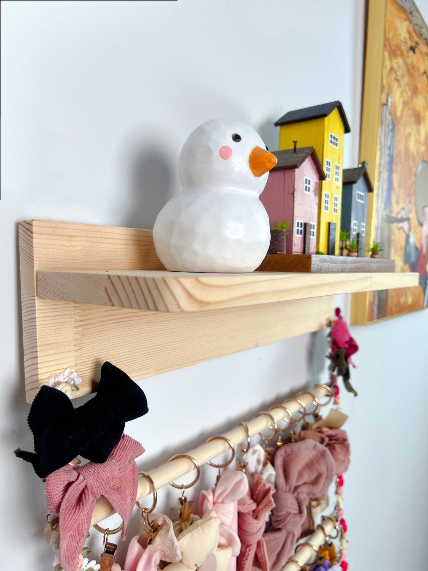 Personalized Headband And Bow Holder With Shelf